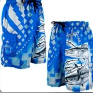 Aftco Blue Water Wahoo Squares Swim Short 2XL